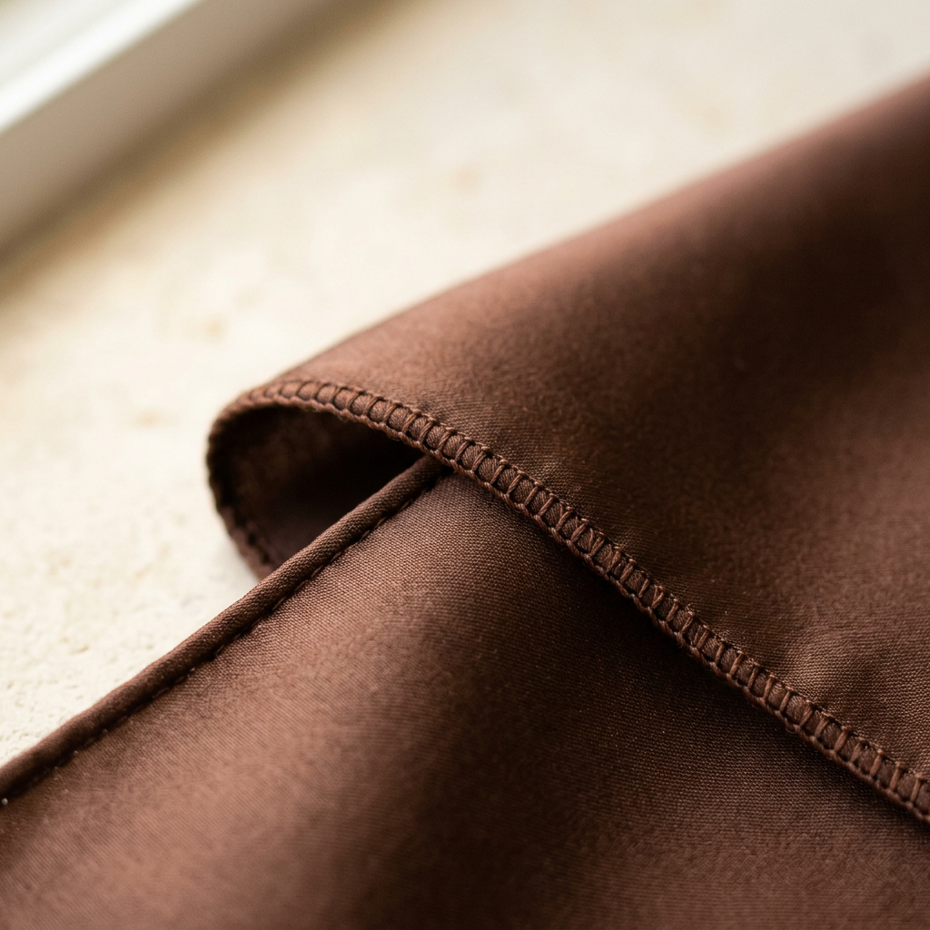 Macro sur les coutures du foulard ANNIE